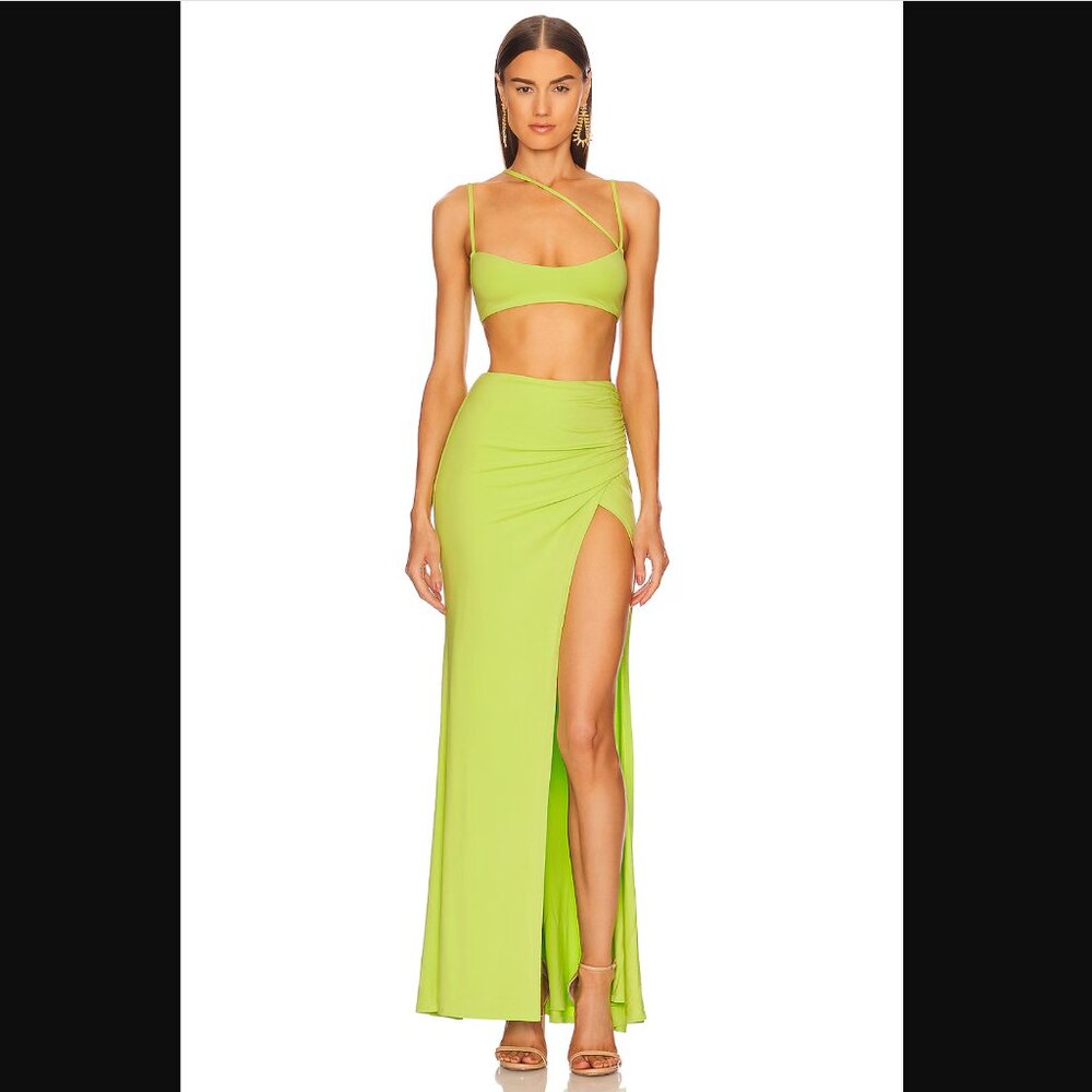 Michael Costello x REVOLVE Zendaya Skirt in Bright Green
